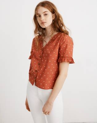 madewell polka dot top