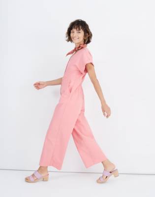 madewell coral jumpsuit