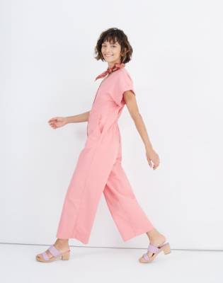 madewell button front jumpsuit