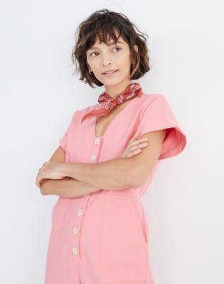 madewell button front jumpsuit