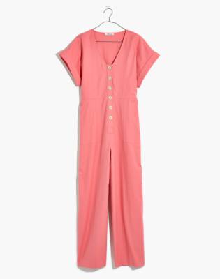 madewell button front jumpsuit