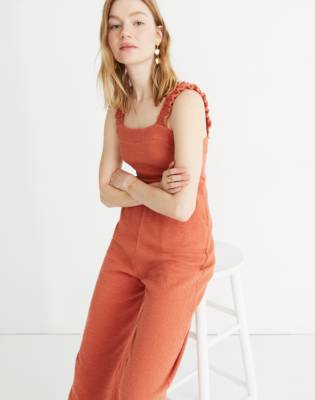 madewell ruffle jumpsuit