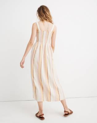 pastel striped maxi dress