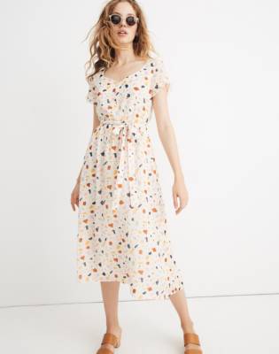 tie waist dress midi