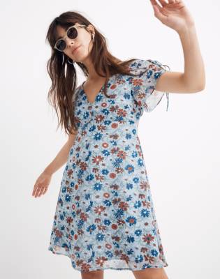 madewell black floral dress