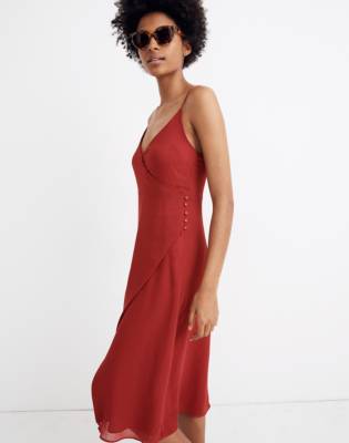 madewell red wrap dress