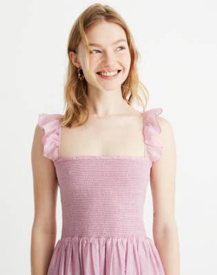 ruffle smock dress