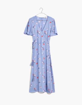 madewell floral wrap dress