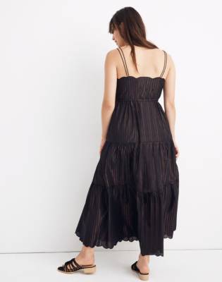 petite tiered maxi dress