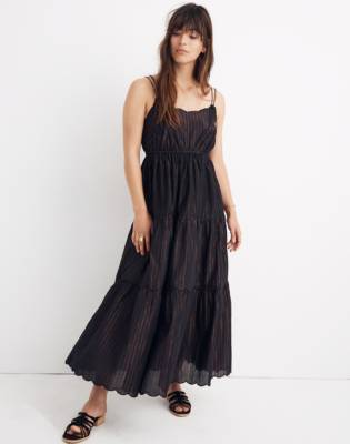 petite tiered maxi dress