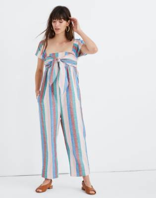 madewell striped jumpsuit