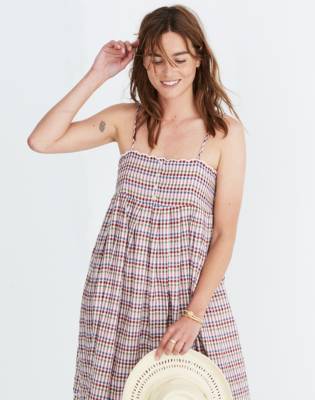 scalloped midi dress