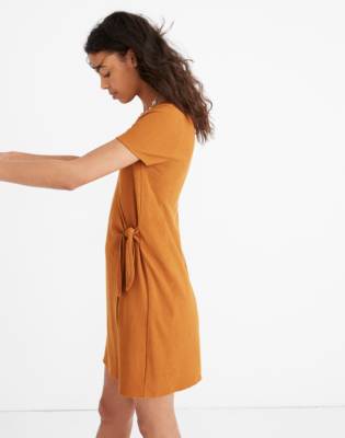 madewell texture and thread wrap dress