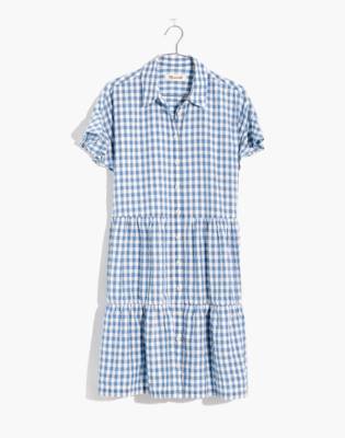 frill sleeve shirt dress