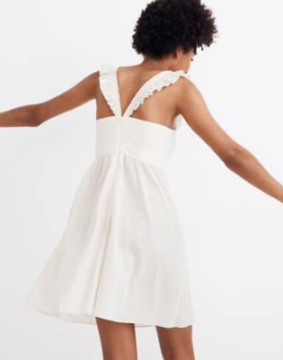 madewell ruffle strap dress