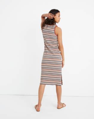 striped midi tank dress