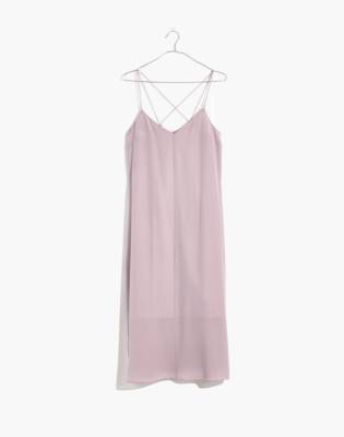 pink cami slip dress