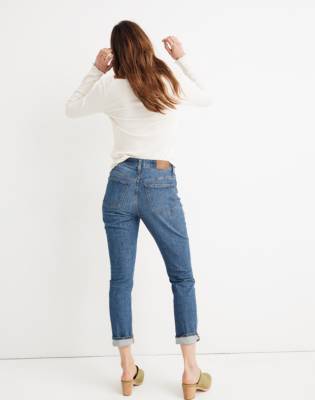 madewell high rise slim boy jean