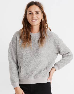 fleece crewneck sweatshirt