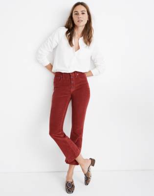 red corduroy jeans