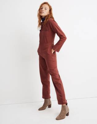 rust colored overalls