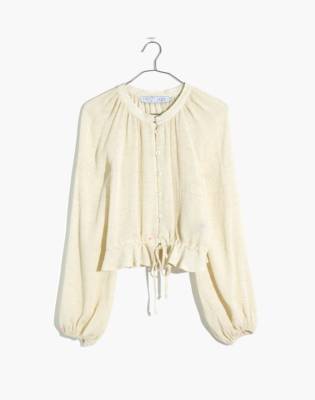 cream peasant blouse