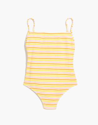 horizontal striped swimsuit