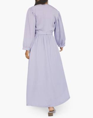 light purple wrap dress