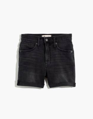 madewell black denim shorts