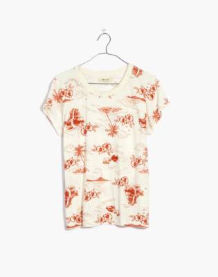 The Perfect Vintage Tee in Paradise Toile in lighthouse image 1