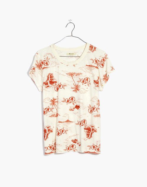 The Perfect Vintage Tee in Paradise Toile in lighthouse image 1