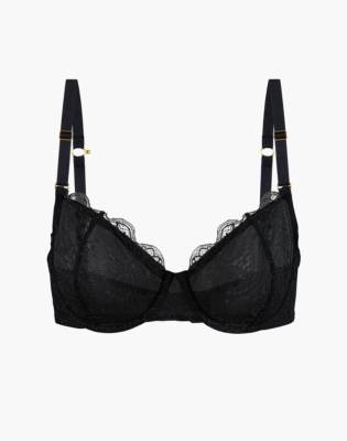 scalloped lace unlined bra