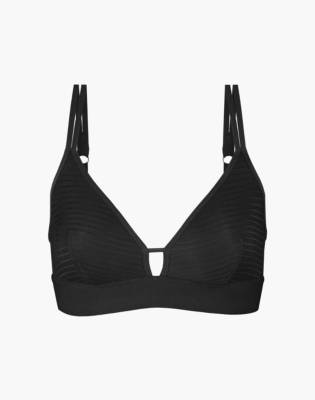 lively stripe mesh bralette