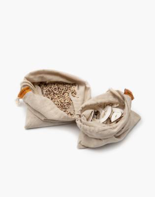 The Sunshine Series&trade; Seven-Pack Reusable Organic Cotton and Hemp Produce Bags in natural image 4