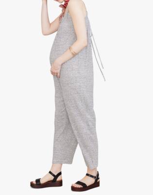 maternity linen jumpsuit