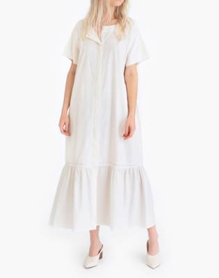 madewell white shirt dress