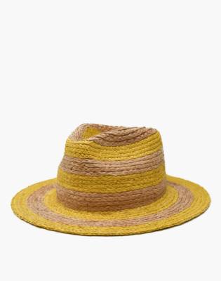 striped fedora hat