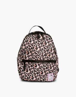 leopard print backpack