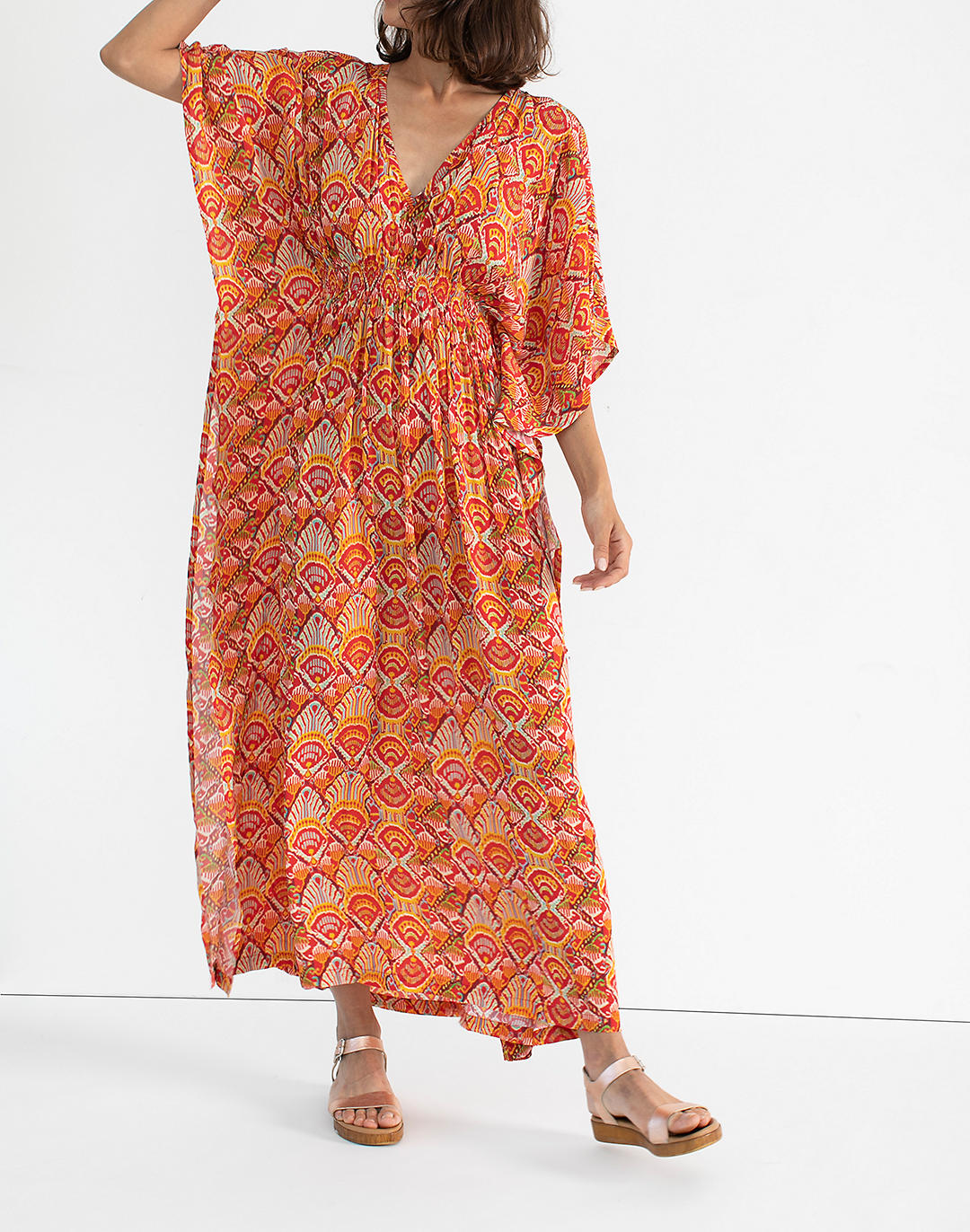 Cottagecore Dresses – Aesthetic, Granny, Vintage rujuta sheth Marie Cinch Kaftan Dress $119.97 AT vintagedancer.com
