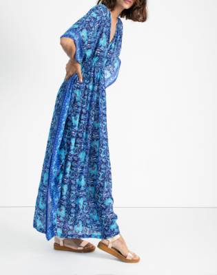 cinched caftan dress