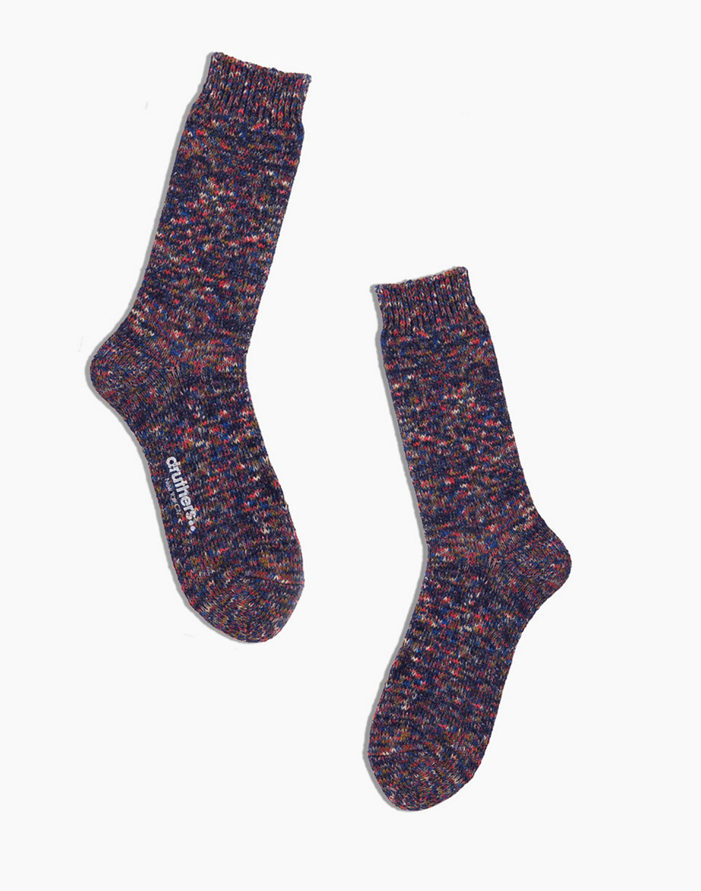 Mw Druthers&trade; Recycled Cotton Melange Crew Socks In Blue Multi