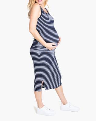 ribbed maternity tank dress