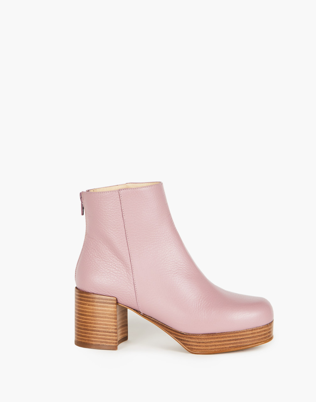 Shop Mw Intentionally Blank Leather Speed Platform Boots In Lilac