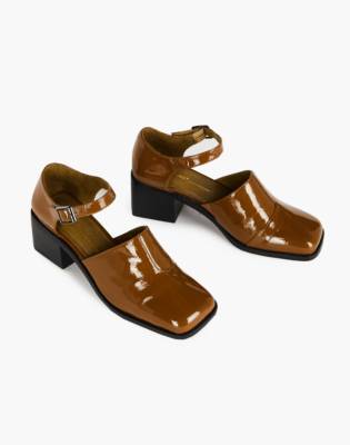 MADEWELL INTENTIONALLY BLANK PATENT LEATHER MARTY HEELS