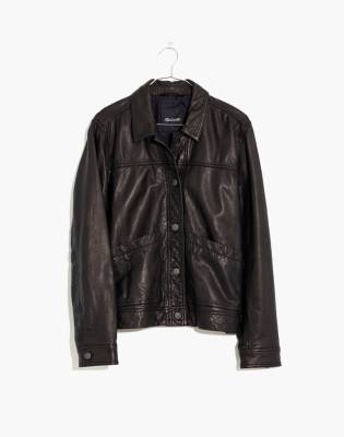 madewell faux leather chore jacket