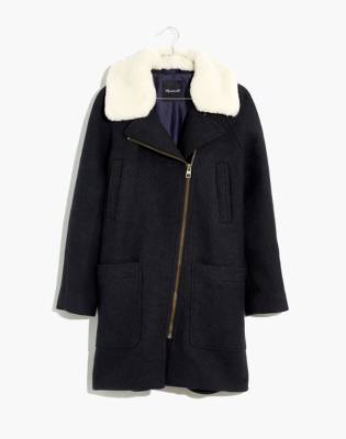 Eldridge Zip Coat in Insuluxe Fabric in caviar dk grey melange image 6