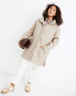 madewell estate faux shearling coat