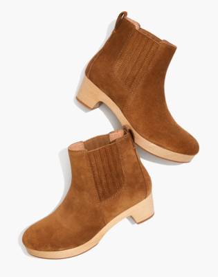clog boots with fur