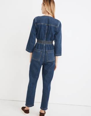madewell patch pocket sweater jumpsuit
