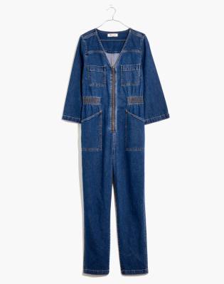 madewell patch pocket sweater jumpsuit